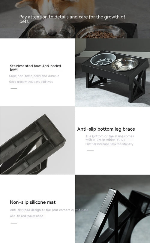 Elevated Dog Bowl for comfy Anti-choke Feeding